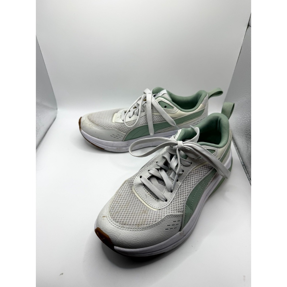 PUMA Amplifier Retro 403040-09 Womens 7.5 Sneakers White Green Mesh Shoes